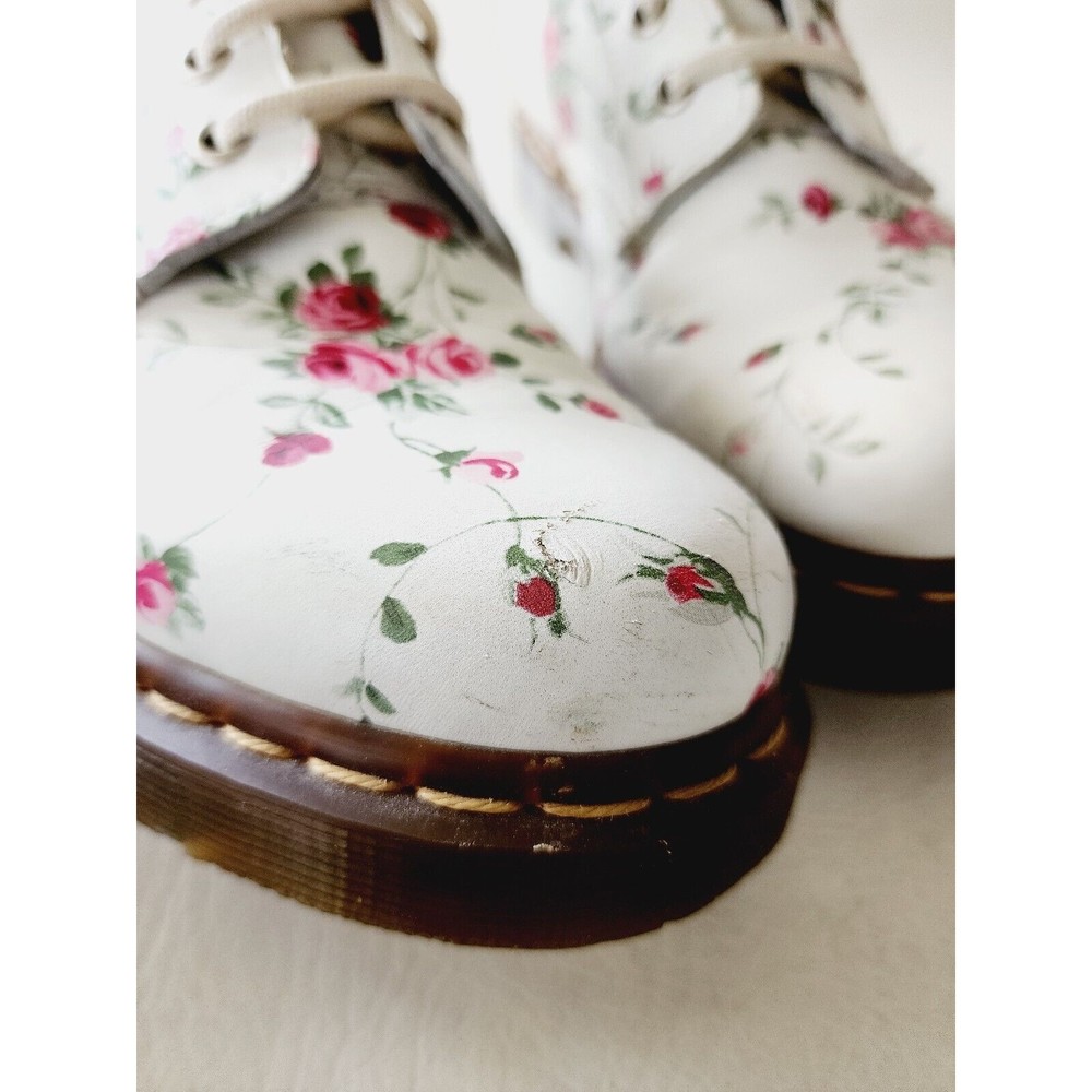 Dr Marten 1460 Portland Rose Combat Lace Up White RARE Limited Edition 8 - Picture 10 of 11